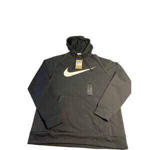 NWT-Nike Mens Black Dri-Fit Pullover Hoodie Medium casual pullover sweatshirt